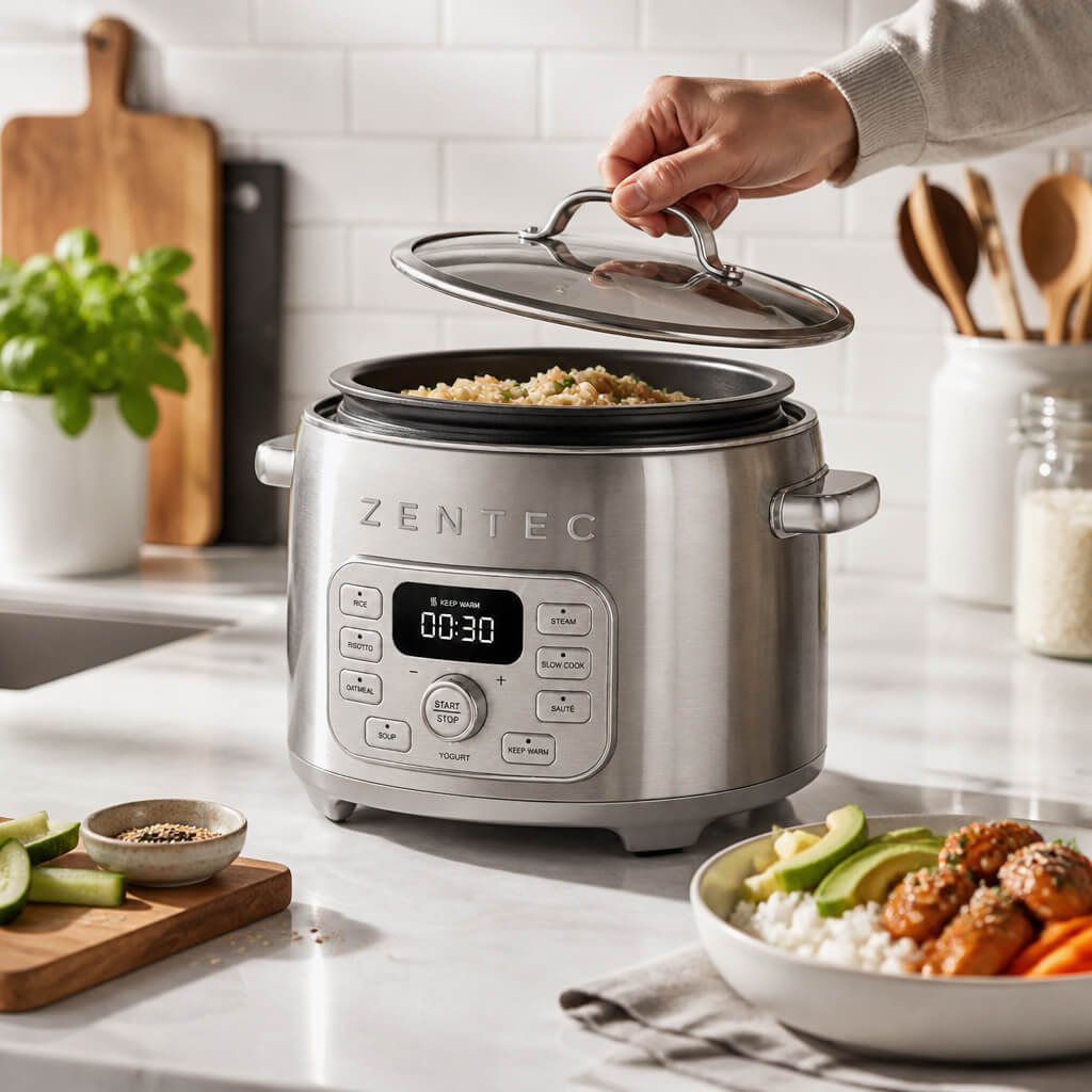 multi cooker stailess silver lifestyle