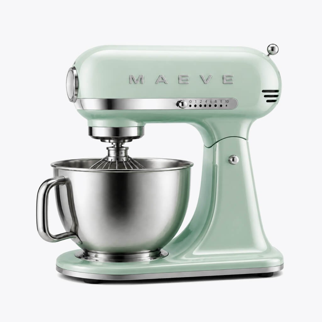 standing mixer red mint