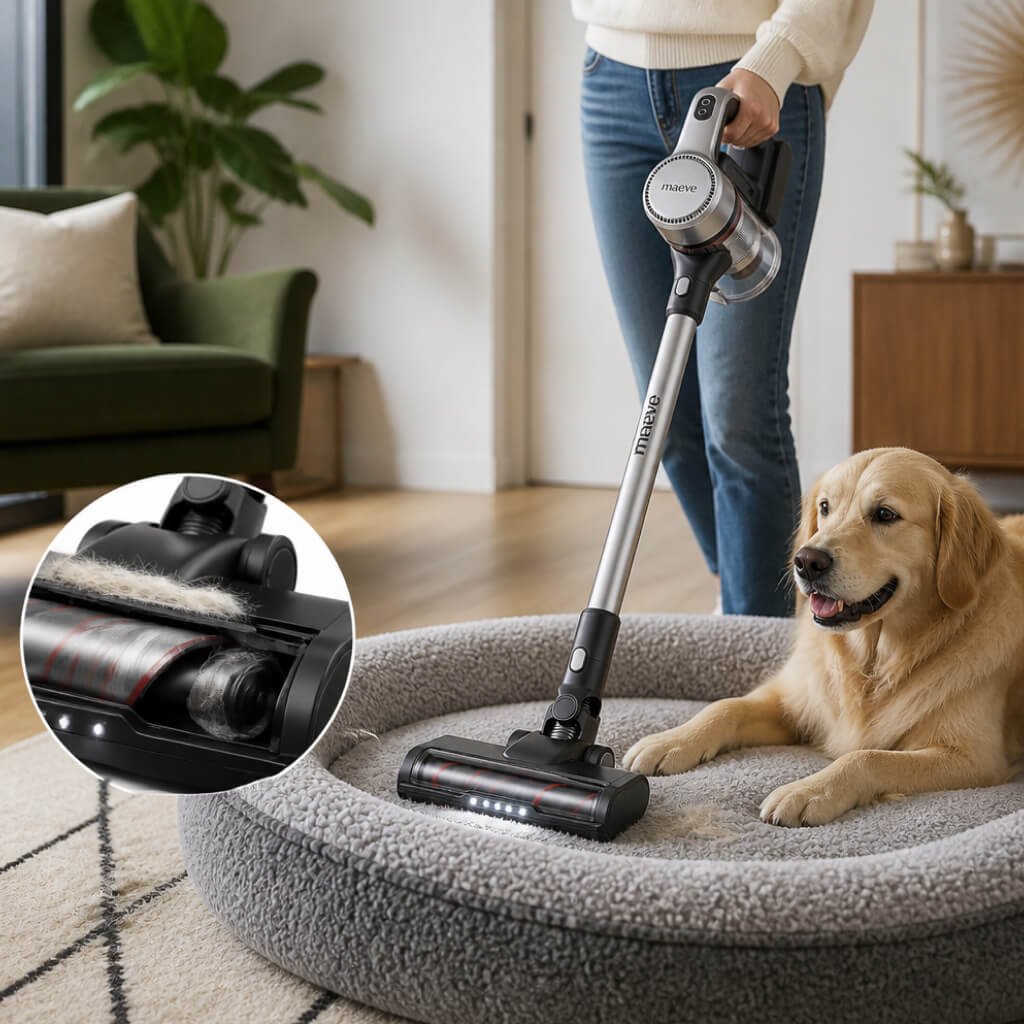 stick vacuum cleaner hair screw